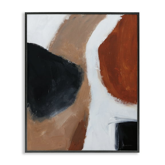 Stupell Industries Rare Earth Tones Abstract Abstract Painting Black Framed Art Print Wall Art, 11 x 14