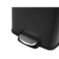 thumbnail image 4 of Innovaze 1.3 gal./5 Liter Rectangular Matt Black Step-on Trash Can for Bathroom and Office, 4 of 5