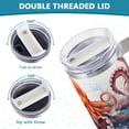 thumbnail image 5 of Octopus Colorful 40 oz Tumbler with Handle Insulated&nbsp;Travel Mug&nbsp;Lid Straw Leak Proof Steel Vacuum Water Bottles Glasses Fits in Car Cup Holder, 5 of 7