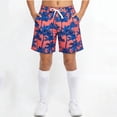 thumbnail image 2 of CYRBOKO Boys Swim Trunks, Drawstring Seaside Quick-dry Elastic Waist Summer Beach Shorts Purple Size 12-13 T, 2 of 6