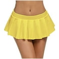 thumbnail image 3 of JTieacloth Women Pleated Mini Skirt Ruffle Skirt For Party Miniskirt,Skirt for Women(Yellow), 3 of 6