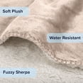thumbnail image 3 of PETMAKER Dog Blanket - 80x100in Sherpa Blanket for Bed, Couch, or Car (Tan), 3 of 9