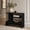 Oak Black, variant on Kings Brand Furniture Rowan Console Table with Storage, 3-Tier Sofa Table with Open Shelves, Modern Rectangular Entryway Accent Table for Living Room, Hallway or Behind Couch (Concrete)