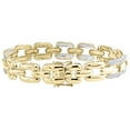thumbnail image 2 of 10K Yellow Gold Round Diamond Puff Anchor Link 8.50" Statement Bracelet 1 CT., 2 of 7