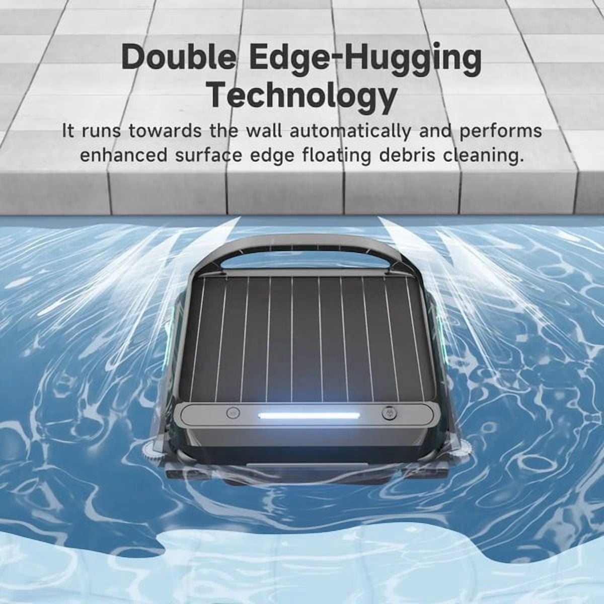 WYBOT C2 Cordless Robotic Pool Cleaner with F1 Solar Skimmer Bundle, Dual Filtration, Wall Climbing, Smart Navigation, App Control, for Inground & Above Ground Pools