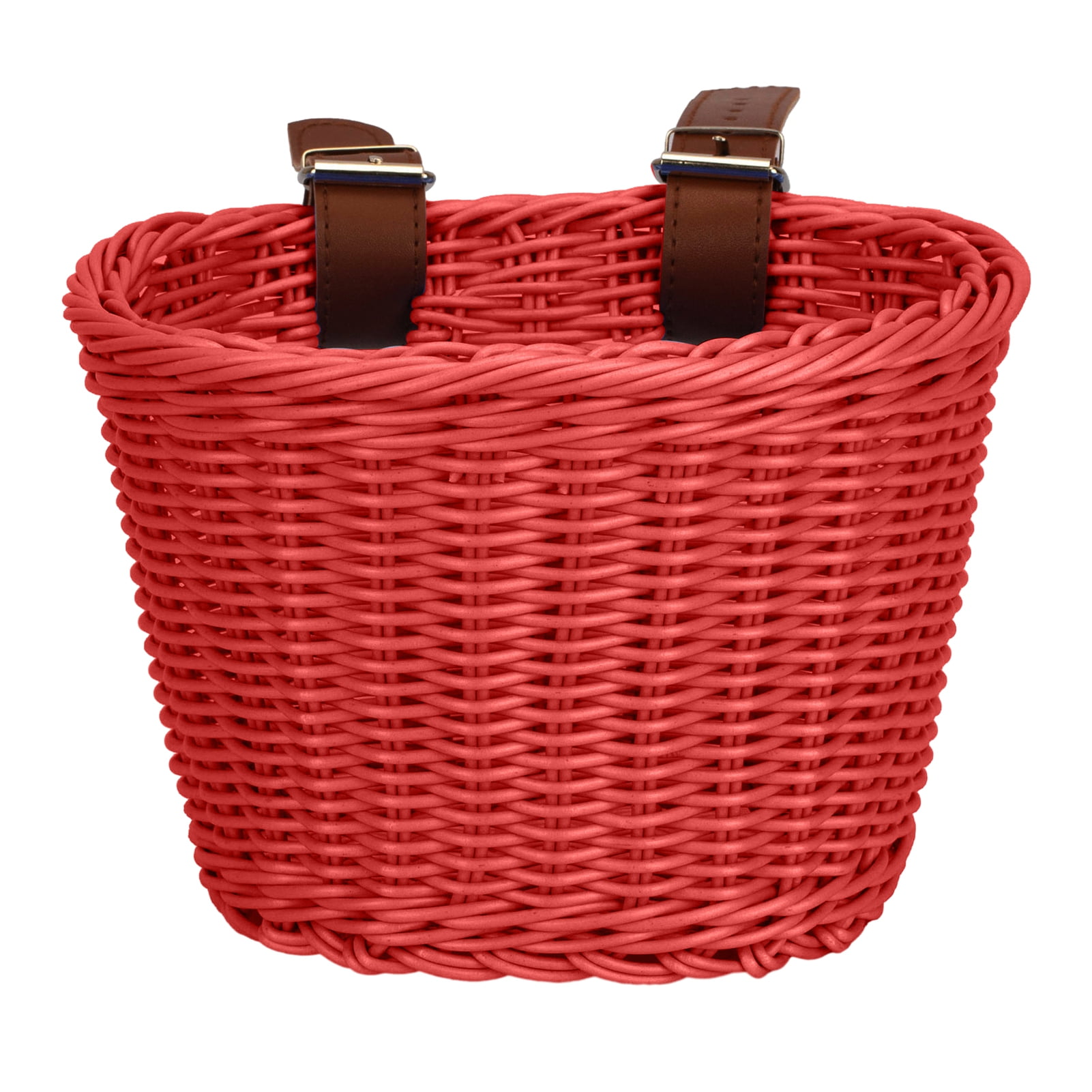 Washranp Woven Plastic Bike Baskets,Large Capacity Front Bicycle Basket Handlebar Storage