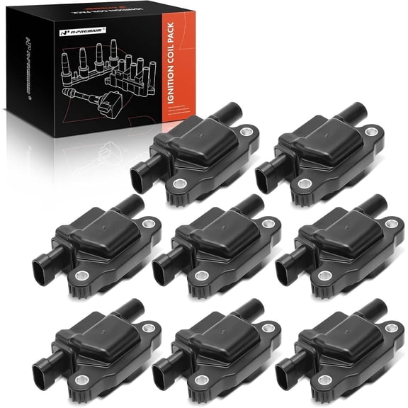 A-Premium Engine Ignition Coils Compatible with Chevy GMC Silverado 1500 Sierra 1500 Corvette Camaro Tahoe Yukon 2014-2018 4.3L 5.3L 6.2L 8-PC Set