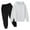 1-White2851, variant on Boys Sweatsuit Set Solid Color Long Sleeve Hoodie Pullover Sweatshirt Jogger Sweatpants Tracksuit Comfort Outfit, Sizes 3-14