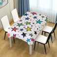 thumbnail image 4 of Yayeee Tablecloths 54" x 54" Rectangle Wrinkle Resistant Party Table Cover, Green Stars, 4 of 8