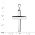 thumbnail image 3 of Auriga Fine Jewelry 14K White Gold Polished Hollow Cross Pendant for Women, 3 of 6