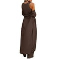 thumbnail image 2 of Womens 3 Piece Loungewear Set Crop Vest &Loose Pants & Cardigan Coat, 2 of 3