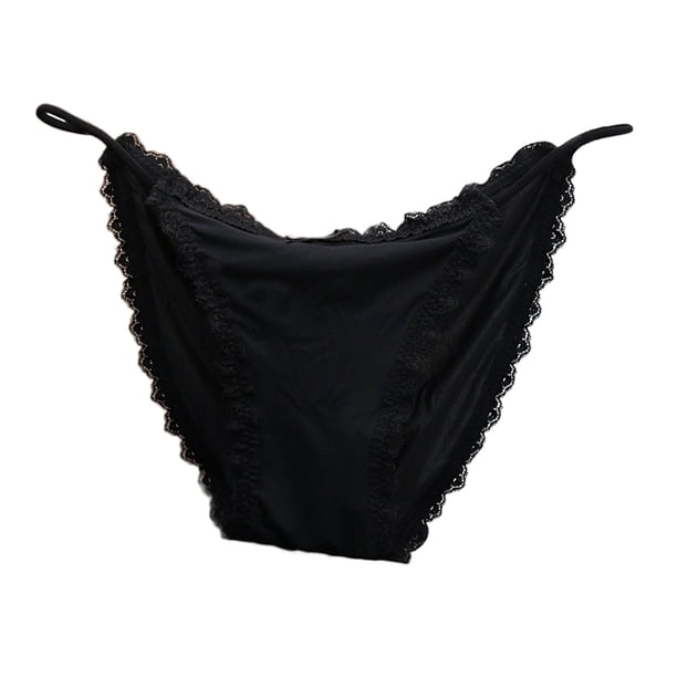 Gibobby Tangas de sexy para mujer Bragas de malla de cintura para mujer, bragas de ropa interior de de algodón de color sólido(Negro,G)
