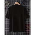 thumbnail image 2 of Camiseta de verano para hombre con monograma de Yahvé: cuello redondo, ligeramente elástica, corte regular, letras entrelazadas, estilo informal, tejido de punto, ideal para el verano. 1 pieza, 100 %, 2 of 6