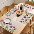 thumbnail image 5 of Spring Red Tulip Placemats Set of 2, Country Watercolor Red Flower Green Leaf Linen Non-Slip Place Mats Washable Table Mats for Kitchen Dining Table Decorations Indoor/Outdoor, 5 of 9
