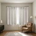 thumbnail image 6 of Linen Short Curtains Set of 2 Light Filtering Solid Color Privacy Window Treatment Panels for Bedroom Living Room 30x36in, 6 of 6