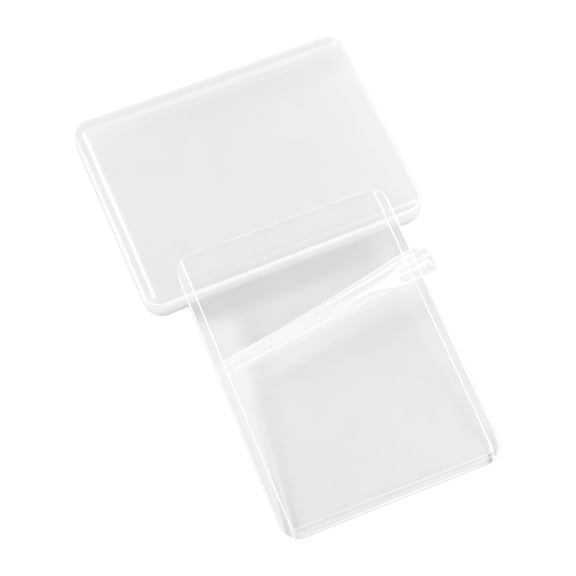 Card Protector Sleeve for Standard Cards and Craft Stationery Transparent Card Cover for Lanyards Wallets White 8x10.2x0.18cm