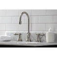 thumbnail image 4 of Kingston Brass KS2988BAL Heirloom Widespread Bathroom Faucet with Brass Pop-Up, Brushed Nickel, 4 of 8