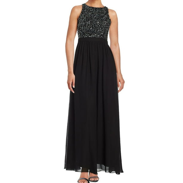Aidan Mattox - Aidan Mattox NEW Black Womens Size 2 Sequined Pleated Gown Dress - Walmart.com