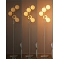 thumbnail image 3 of 64IN Dimmable White Floor Lamp, Tall Standing Lamps with 5  Soft Warm White Eye Care 3000K G9 Bulbs, Mid Century Modern Floor Lamp for Living Room Bedroom Office, 3 of 15