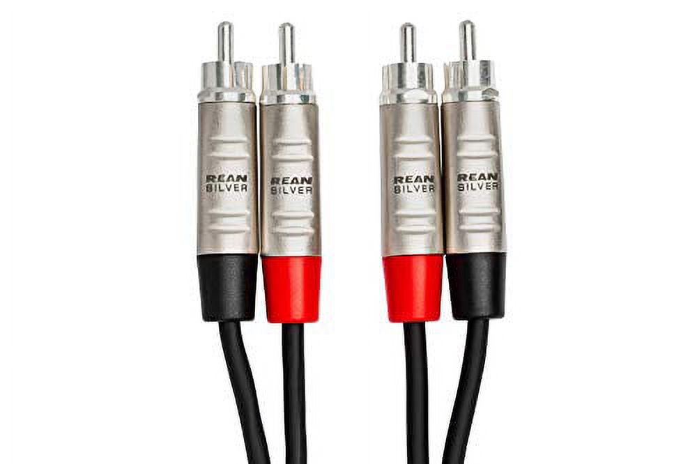 Hosa HRR005X2 Pro Stereo Interconnect, Dual Rean Rca To Same, 5 Ft - image 3 of 3