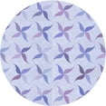 thumbnail image 1 of Ahgly Company Indoor Round Patterned Lavender Blue Area Rugs, 4' Round, 1 of 6