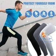 3 Pairs Leg Sleeves,Full Length Leg Compression Sleeve,Sports Leg Knee Sleeve with Anti Slip Silicone Strips,UV Protect Long Leg Sleeves for Men Women Basketball Football Running