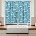 thumbnail image 2 of Ambesonne Anchor Kitchen Curtains, Ships Boats and Helms, 55"x45", Blue Pale Blue and White, 2 of 3