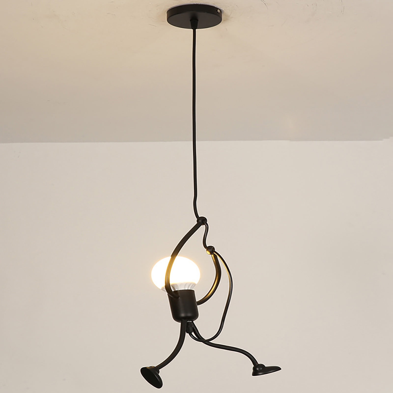 Home Decor Creative Iron People Lamp Modern Charming Hanging Chandelier Hanger 