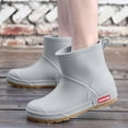 thumbnail image 3 of Ladies' Thick Soled Fashionable Rain Boots Anti Rain Boots Outdoor Couple Style Fishing Car Washing Waterproof Short Tube Rain Rubber Shoes Gray 40, 3 of 6