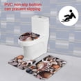 thumbnail image 3 of Artículos de baño, artículos de baño con estampado de franela, alfombrilla para inodoro, alfombrilla para baño, valor excepcional, 3 of 12