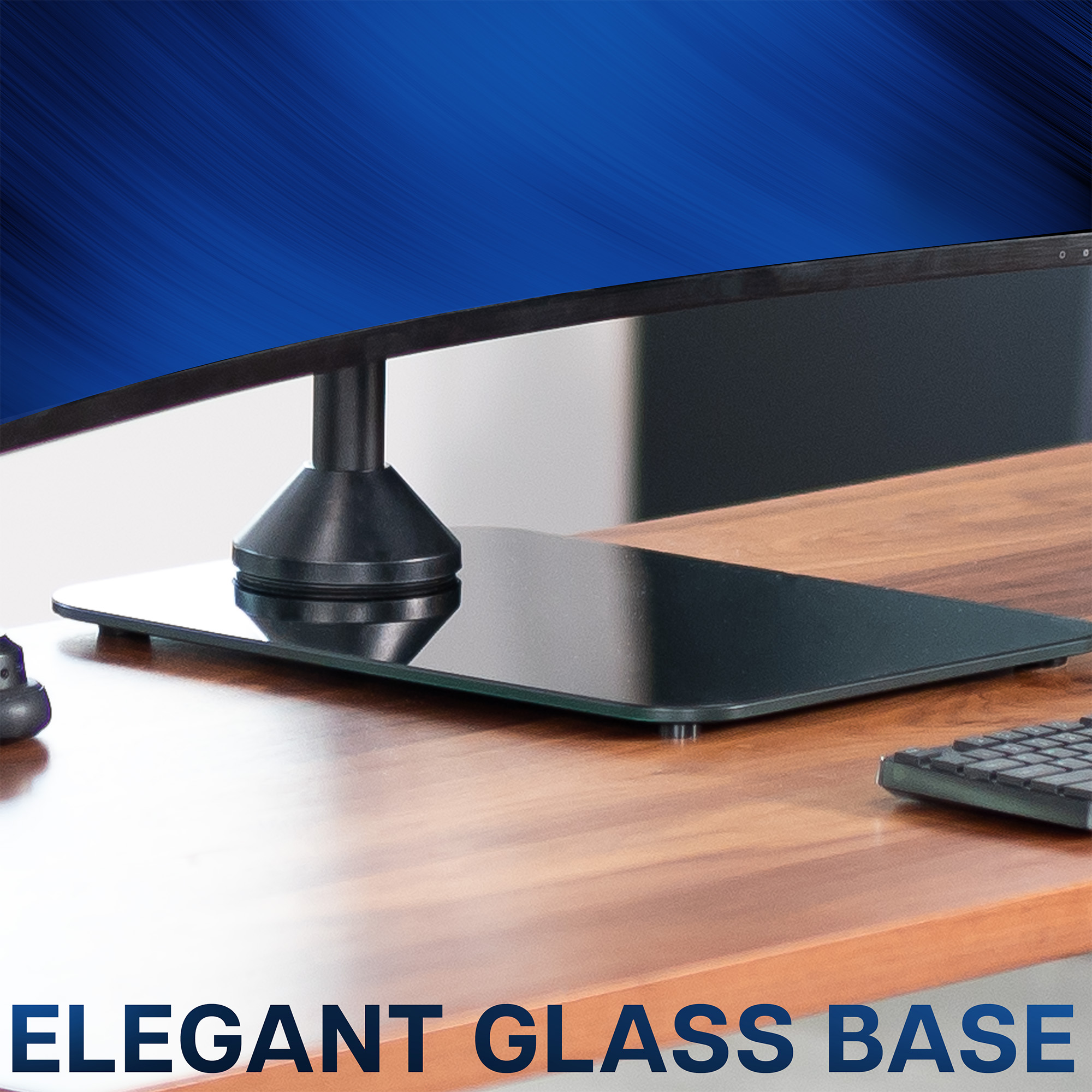 VIVO Dual Ultrawide Monitor Desk Stand with Glass Base, 2 Screens up to 49"