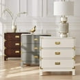 thumbnail image 2 of iNSPIRE Q Kedric 3-drawer Goldtone Accent Nightstand by  Bold Grey Goldtone Finish, 2 of 5