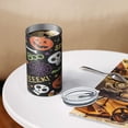 thumbnail image 3 of 20oz Coffee Tumblers Halloween Spooky Words and Icons Pattern Stainless Steel Vacuum Insulated Travel Tumbler Coffee Cups Mug with Lid and Straw with Cleaning Brush for Cold & Hot Drinks, 3 of 5