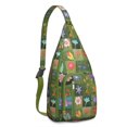 thumbnail image 1 of Autumn Leaves Shoulder Sling - Seasonal Maple & Flower Pattern, Fashionable Anti-Theft Daypack, 1 of 4