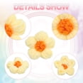 thumbnail image 3 of Uxcell Crochet Flowers, Applique Flowers for Craft Sewing Crochet Flowers Appliques Embellishment Light Yellow/Orange, 3 of 6