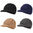 thumbnail image 5 of Gorro de invierno para mujer, gorro de punto cálido para hombre, gorro con visera a prueba de frío para exteriores, gorro de lana con protección para las orejas, 5 of 5