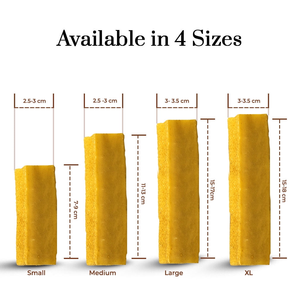 Dogsee Chew Himalayan Yak Chews Turmeric Long Lasting Dental Dog Treats Small 1 lb (13 Bars)