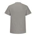 thumbnail image 4 of Gaukiv Men's Shirts Band Collar Short Sleeve Linen Blouses Casual Tops Gray 2XL, 4 of 6