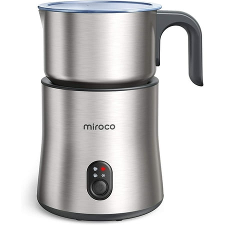 Detachable Milk Frother, 4 in 1 Miroco 16.9oz Automatic Stainless Steel Milk Steamer with Hot & Cold Foam Latte, Cappuccino