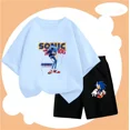 thumbnail image 3 of Conjunto de verano de 2 a 12 años para niños, ropa de pareja de Sonic, camiseta, traje para niños 2024, ropa para niñas, top para madres y niños, 3 of 5