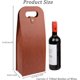 thumbnail image 2 of Portabotellas Portátiles de Piel Sintética con 2 Botellas, Funda Acolchada Reutilizable con Asas, Bolsa Aislada para Enfriar Bebidas, 2 of 3