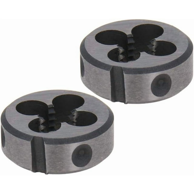 HUGFEGWE 2pcs 1/4-20 UNC Round Die, Machine Thread Right Hand Threading Die, Alloy Tool Steel CJB91-23383