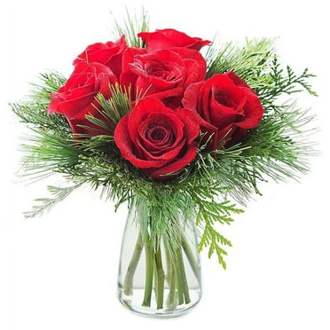 KaBloom: Fall Collection- Bouquet of Red Roses with Vase,Next-Day Delivery, Gift of Fresh Flowers for Every Occasion.