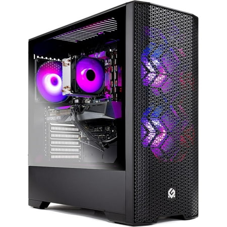 Skytech Gaming Blaze 3.0 Gaming PC Desktop - Intel Core i5 12400F 2.5 GHz, NVIDIA RTX 3060, 500GB NVME SSD, 16GB DDR4 RAM 3200, 600W Gold PSU, 11AC Wi-Fi, Windows 11 Home 64-bit,Black