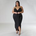 thumbnail image 4 of AURA Women Plus Size V Neck Sleeveless Midi Dress Adjustable Strap Stretch Casual Dress Summer, 4 of 6