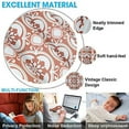 thumbnail image 3 of Medallion Print Blackout Curtains,Medallion/Floral Pattern Thermal Insulated Grommet Blackout Curtain Panels Window Drapes for Bedroom - W52 x L95 Inch,2 Panels, Rust Red/Taupe, 3 of 9