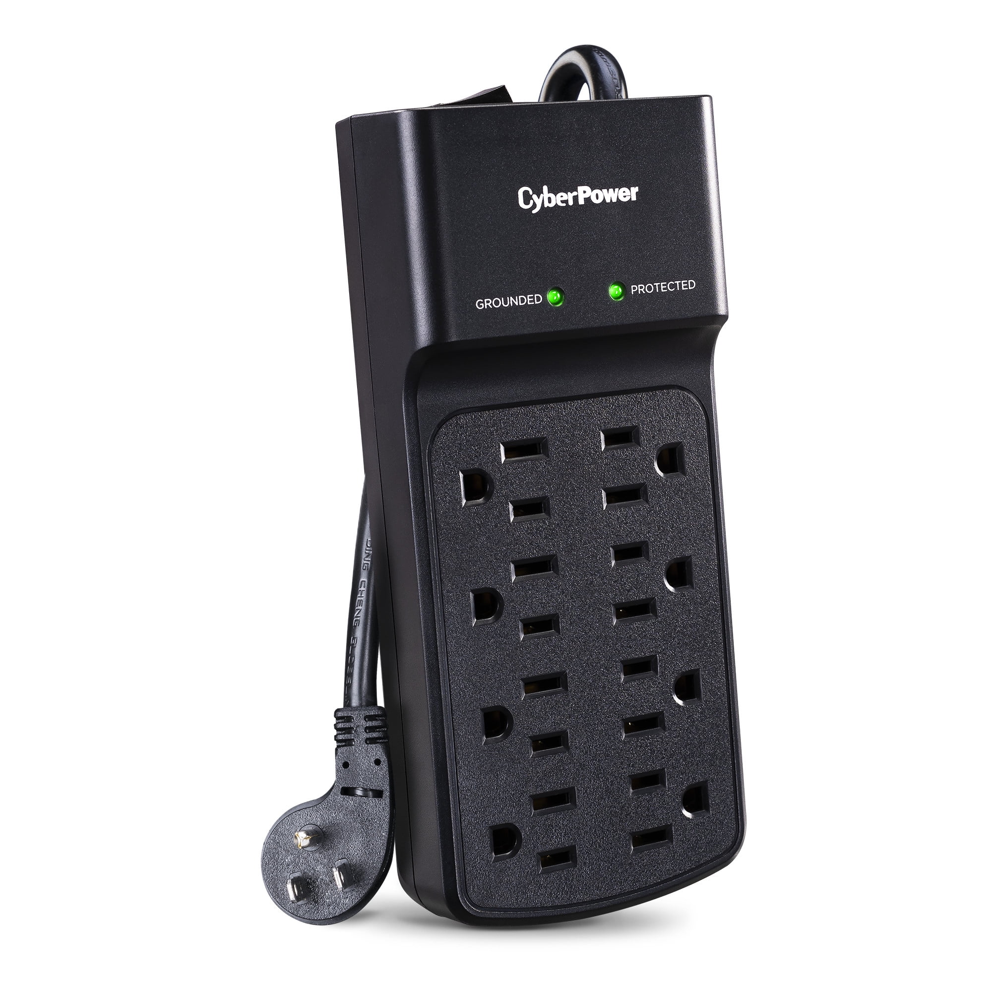 CyberPower B808 - 500 Joule Black Surge Protector with 8 Outlets and 8 ft Cord