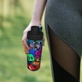 thumbnail image 6 of Lsque Geometry Dash Pattern Water Bottle,18oz Sports Insulated Kettle for Cycling Gym Basketball Outdoor, Suitable as a Present, 6 of 8