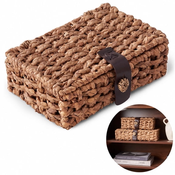 woven basket、basket with lid、decorative storage、decorative box、decorative baskets for home decor、basket with lid decorative storage