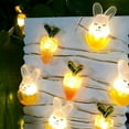 thumbnail image 4 of Moocorvic Easter Decorations 9.85FT LED Bunny Carrot String Lights Battery Operated Easter Yard Decor for Home Indoor Outdoor Party Bedroom Decor, 4 of 6